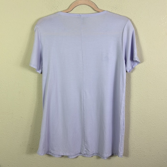 Eileen Fisher Lilac Light Purple Short Sleeve Top Shirt size small - Picture 7 of 9